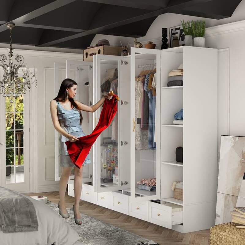 Chic Modular Closet System Wardrobe Units Armoires Home Organization