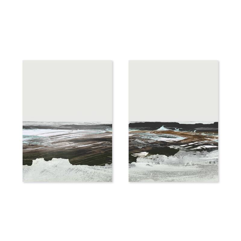 "Constantine Bay" Set of Two Framed Textured Wall Art - Multi-Color