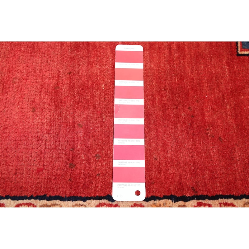 ECARPETGALLERY Hand-knotted Anatolian Vintage Red Wool Rug - 4'0 x 7'0