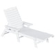 preview thumbnail 81 of 96, Laguna Hdpe All Weather Outdoor Patio Pool Reclining Chaise Lounges With Square Side Table (3-Piece Set)