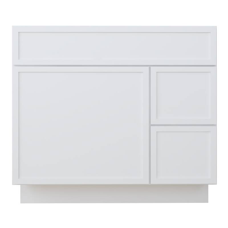 Vanity Art 36" Freestanding Single Base 2 Drawers Storage Cabinet with Soft Close Door
