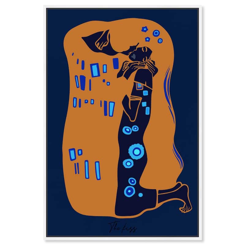 The Kiss Canvas by Art Remedy - White - 30" x 45"