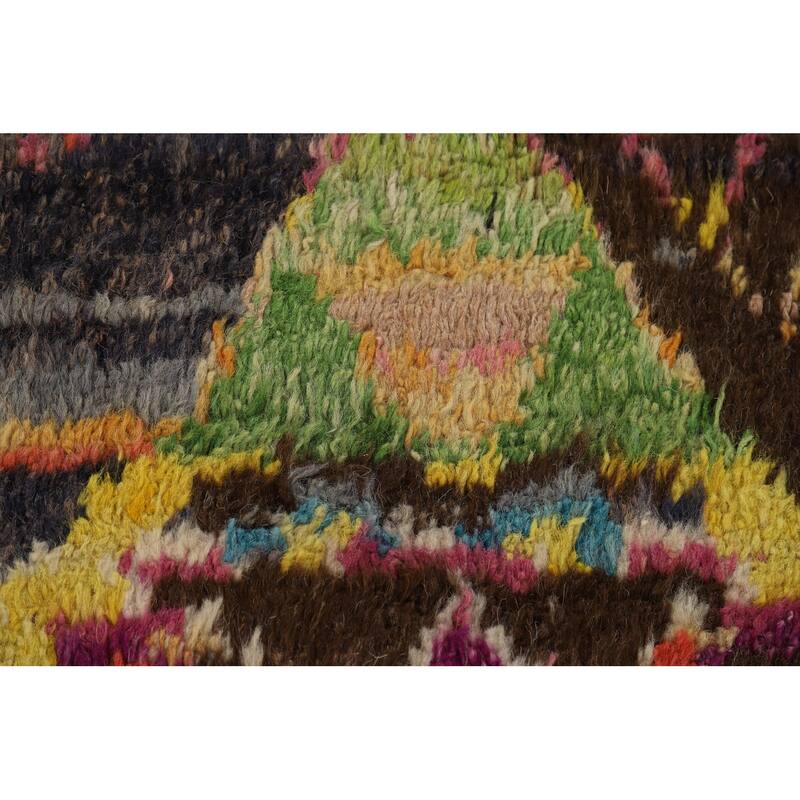 Plush Moroccan Oriental Area Rug Handmade Tribal Wool Carpet - 5'10" x 9'9"