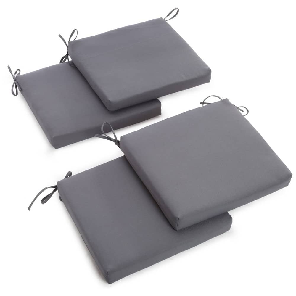 20-inch by 19-inch Twill Indoor Chair Cushion (Set of 1, 2, or 4) - 20 x 19