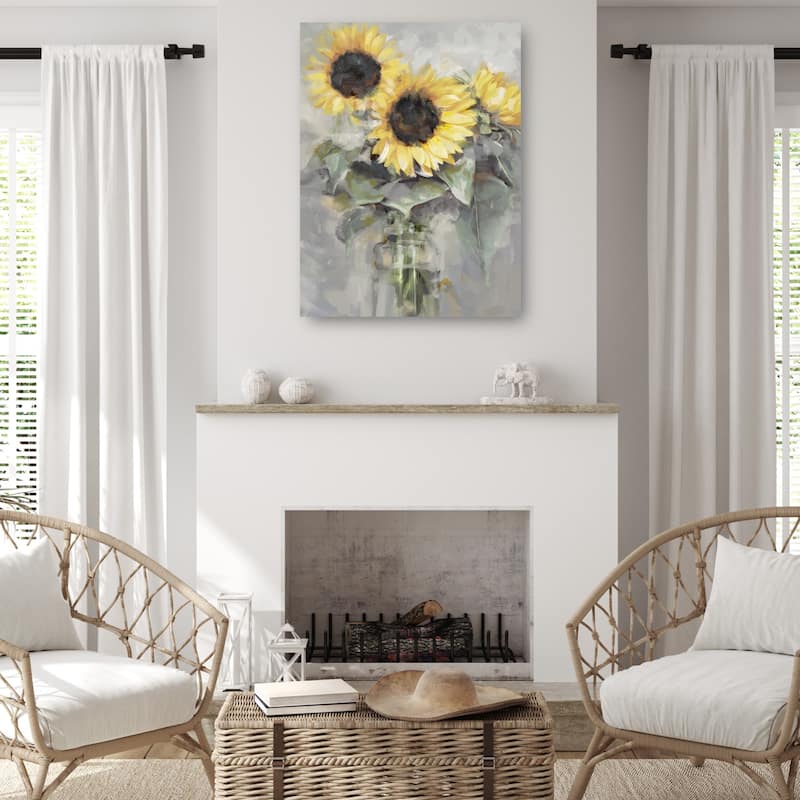 Sunflower Portrait By Studio Arts Canvas Art Print