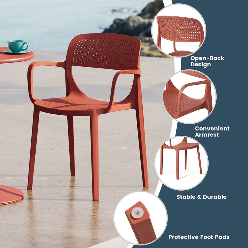 Frond and Form Outdoor Stacking Dining Armchair (Set of 2)