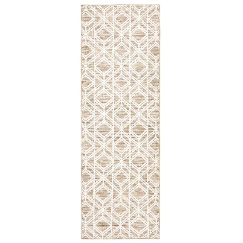 TOWN & COUNTRY EVERYDAY Walker Modern Diamond Everwash Washable Multi-Use Non-Slip Backing Decorative Rug