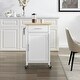 preview thumbnail 3 of 14, Crosley Savannah Wood Top Compact Kitchen Island/Cart - 15.75"d x 22.25"w x 37"h