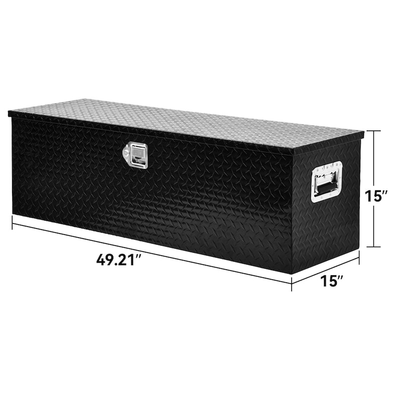Modern 50"Aluminum Tool Box Diamond Plate Chest Box - 50"