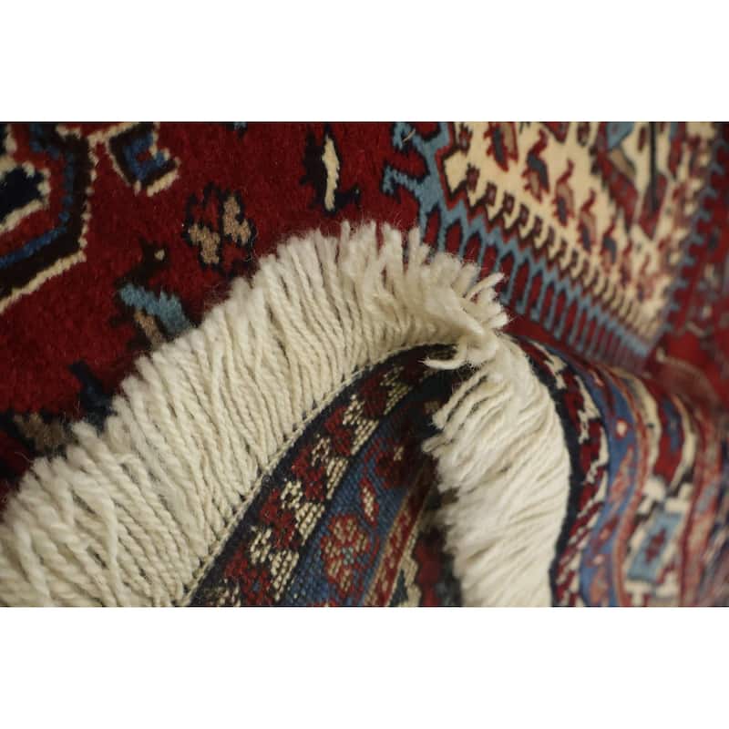 Hand Knotted Oriental 100% Wool Carpet Traditional Tribal Red Yalameh Area Rug - 10' 0'' X 6' 10''