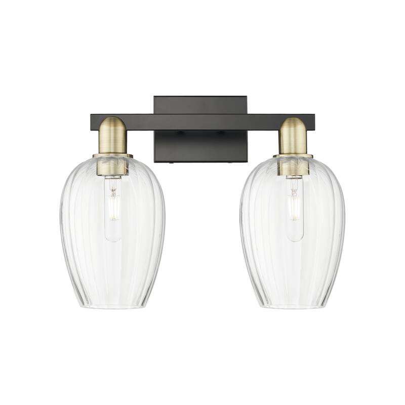 Innovations Lighting Downtown Urban - Preston - 2 Light 16" Flute Shade Bath Vanity Light