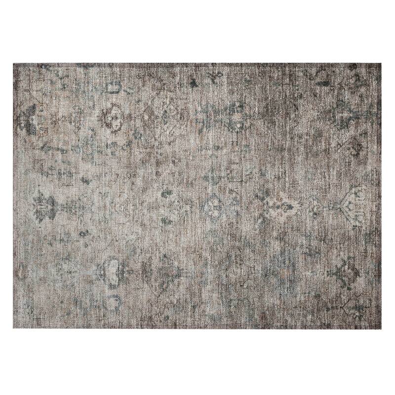 Machine Washable Indoor/ Outdoor Traditional Serenity Chantille Rug