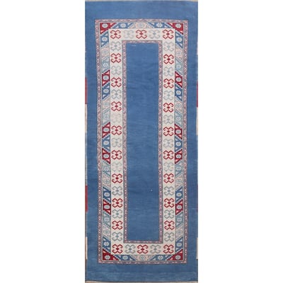Traditional Oushak Turkish Oriental Runner Rug Handmade Wool Carpet - 2'10" x 8'0"