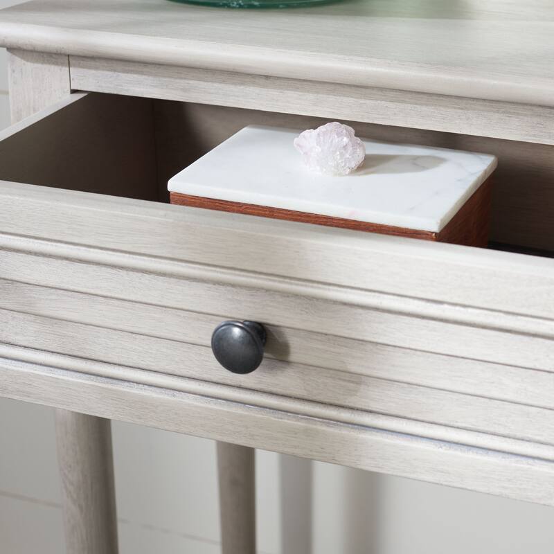 SAFAVIEH Tinnie 2-Drawer Console Table - 36" W x 13" L x 29.5" H - 36Wx13Dx30H - Greige