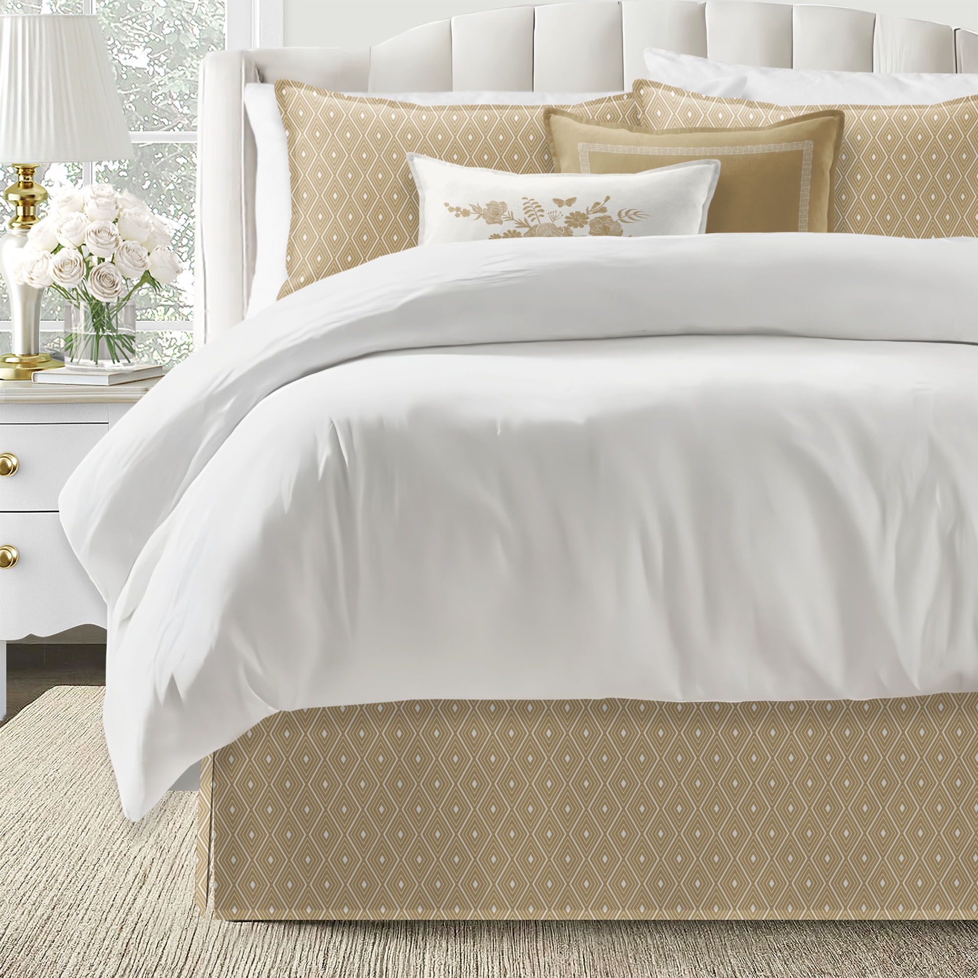 6ix Tailors Samuel Diamonds Gold Bed Skirt 18