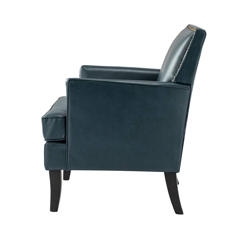 Nileus Modern Classic Polyester Accent Chair with Solid Wooden Legs Set of 2 by HULALA HOME