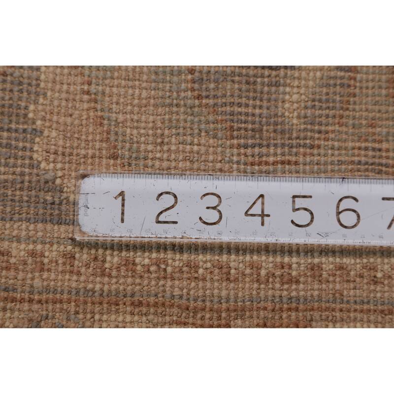 Hand Knotted Oriental 100% Wool Carpet Transitional All-Over Greys & Charcoal Oushak Area Rug - 11' 11'' X 9' 3''