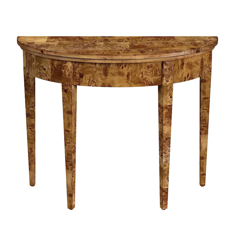 Hampton Demilune Burl 36" Console Table