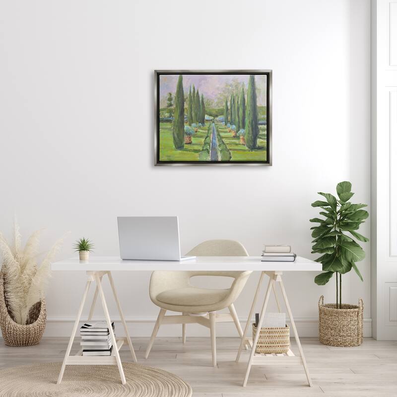 Stupell Elegant Manicured Gardens Landscaped Topiary Greenery Floater Frame, Design by Allayn Stevens