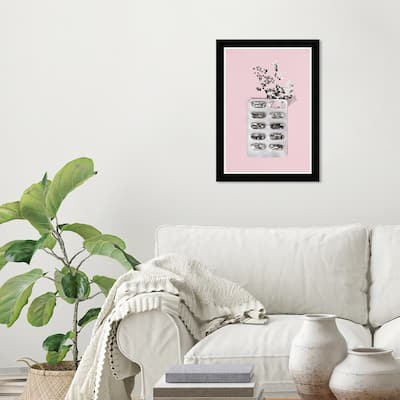 Wynwood Studio Prints Fashion and Glam Glitter Dose Silver Pink and Pastel Pink Modern & Contemporary Wall Art Canvas Print