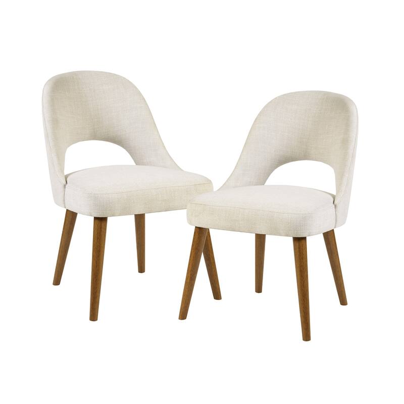 INK IVY Nola Upholstered Dining Side Chairs with Cutout Back design (Set of 2)