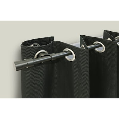 Thermaplus Decorative Blackout Curtain Rod Set with Double Cap Finial