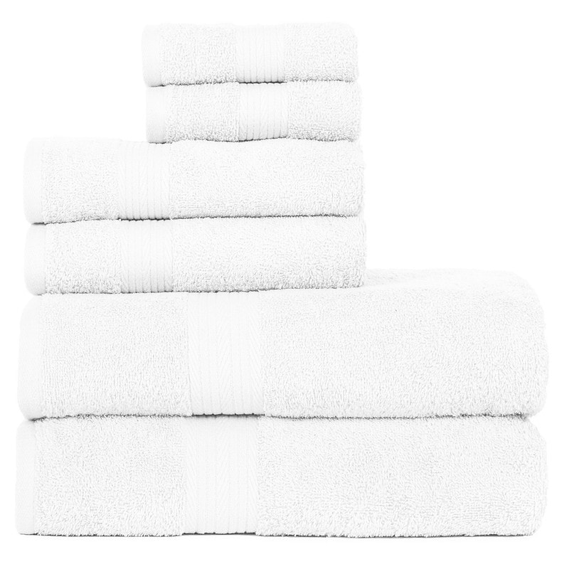 Luxurious Cotton 600 GSM Bathroom Towel Set of 6 by Ample - Picture 47 of 55