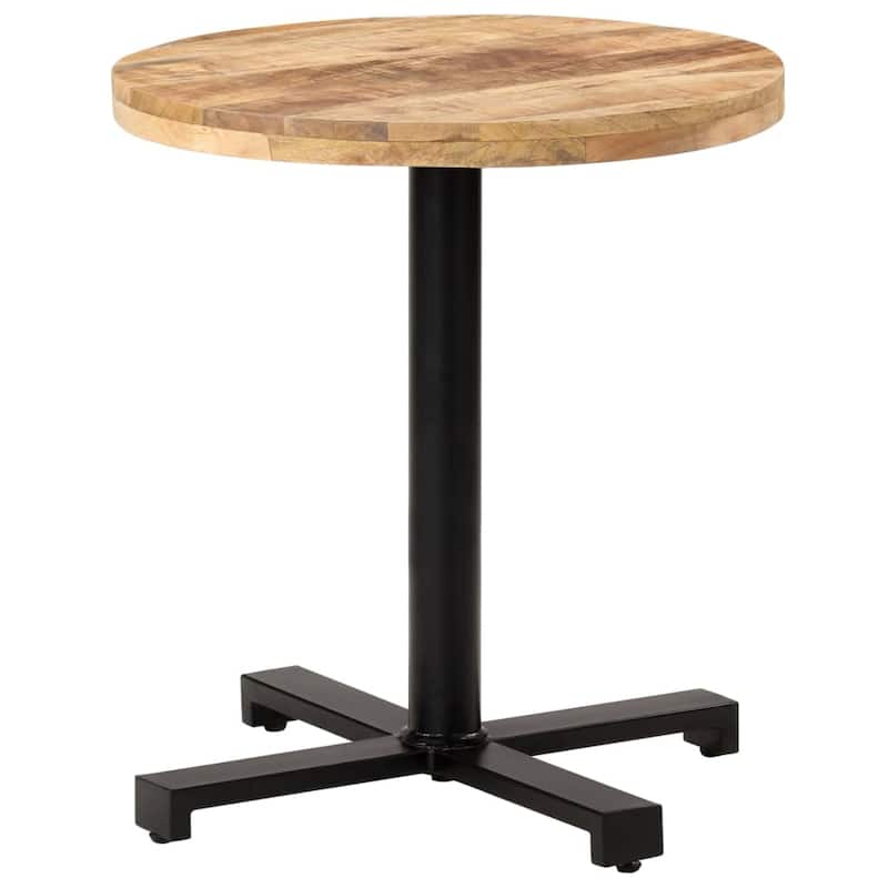 vidaXL Bistro Table Round Ø27.6"x29.5" Rough Mango Wood