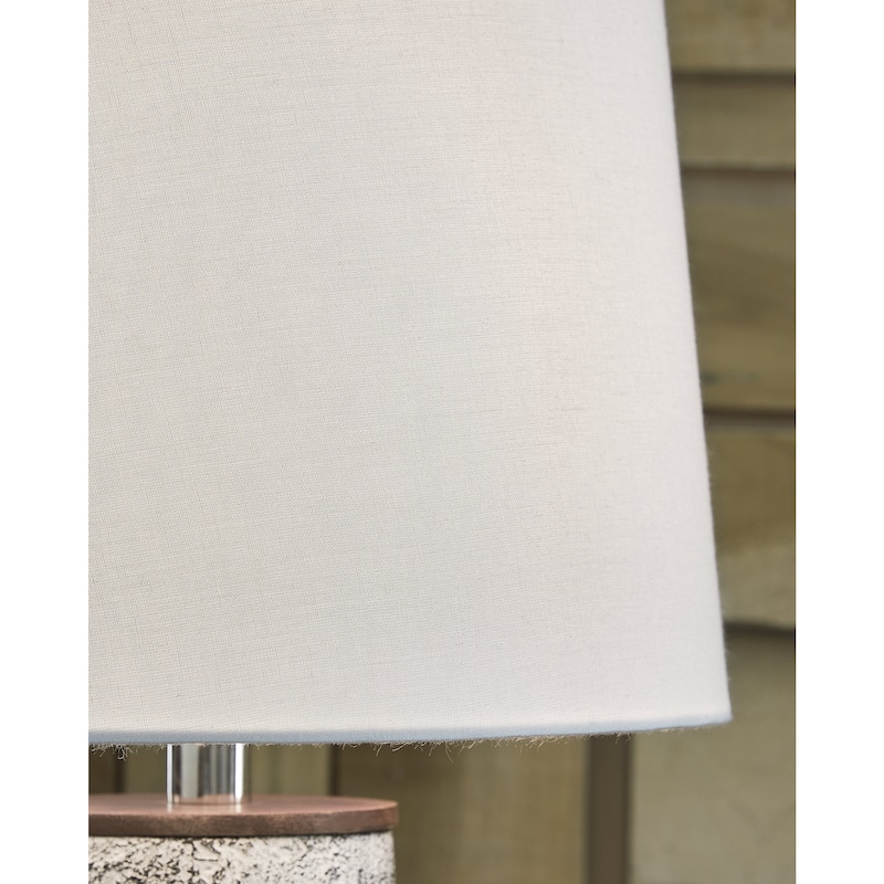 Signature Design by Ashley Chaston Antique White Metal Table Lamp (Set of 2) - 13"W x 13"D x 24"H
