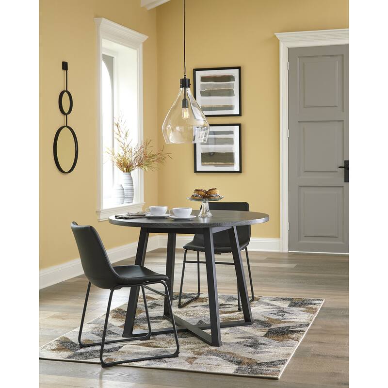 Signature Design by Ashley Centiar 3-Piece Dining Package - Black/Gray