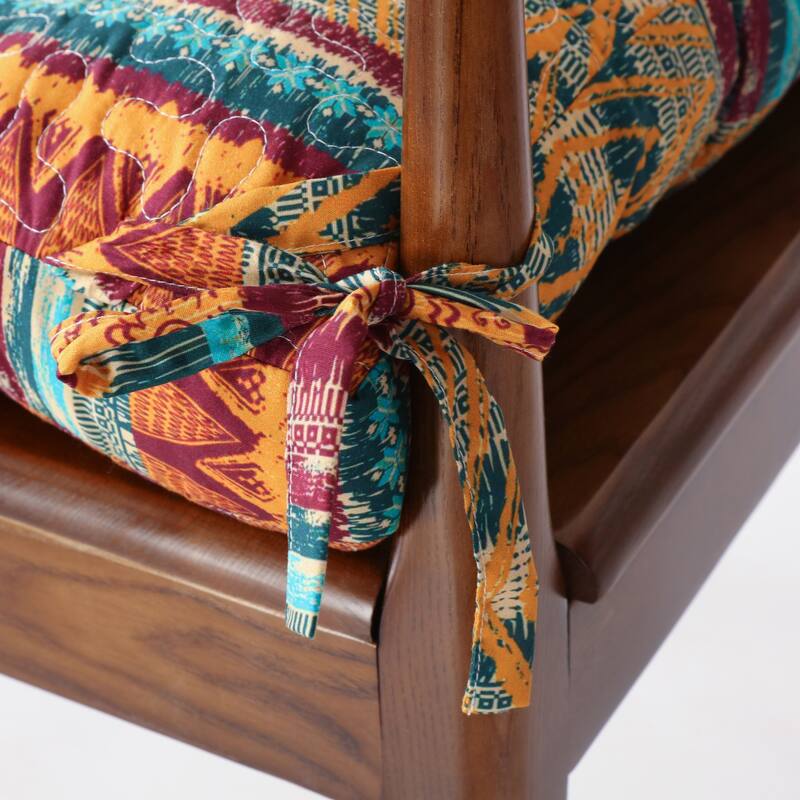 Greenland Home Fashions Southwest Triple Layered Chair Pad - 18 inches x 18 inches