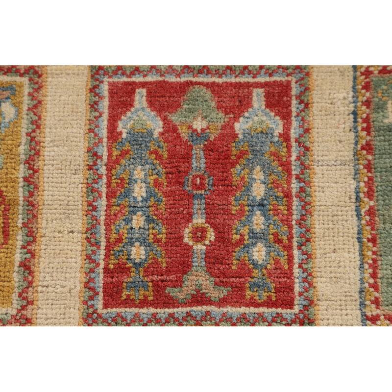 Garden Design Kazak Accent Rug Hand-Knotted Traditional Wool Carpet - 3'5" x 4'9"