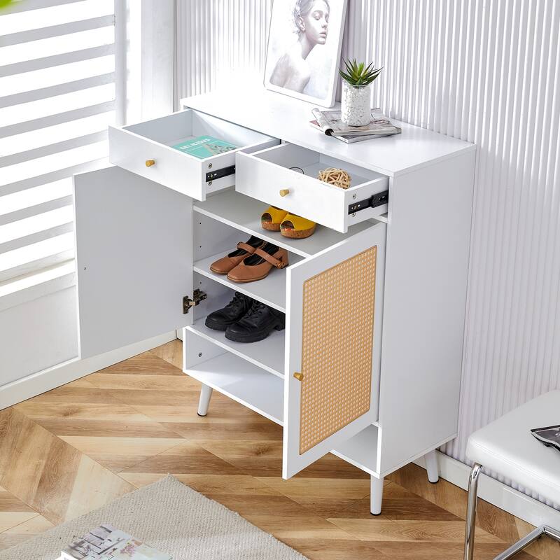 Modern minimalist Storage Cabinet, Japanese rattan shoe Cabinet, bed top Cabinet, small home furniture.