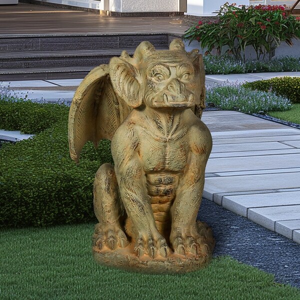 Large Winged Gargoyle Statue Sitting Gargoyle Monster Garden