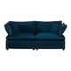 Option Blue Armless Seat*2+Toss Pillows+Armrest Pillows
