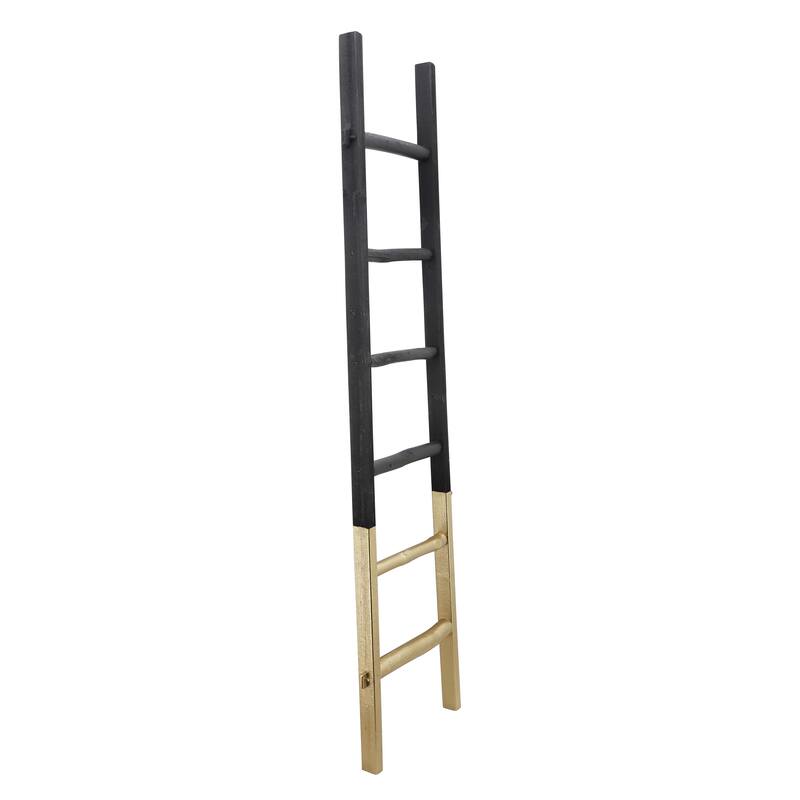 Sagebrook Home Rustic 6ft Tall Blanket Ladder, Decorative Freestanding Ladder For Storage - 19" x 2" x 76"