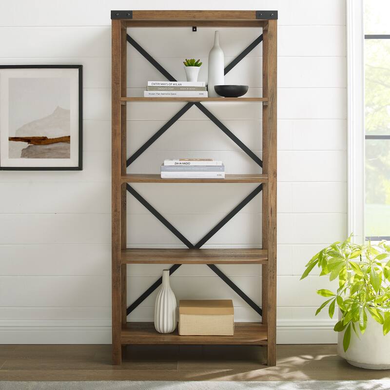 Middlebrook Kujawa 64-inch Tall Bookshelf - Rustic Oak