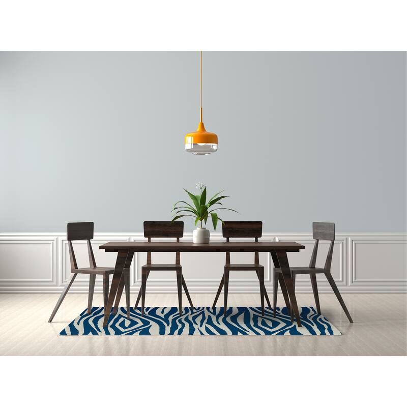 Wood Stripe Design Chenille Area Rug