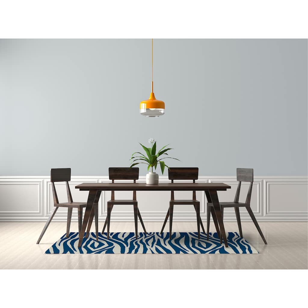 Wood Stripe Design Chenille Area Rug