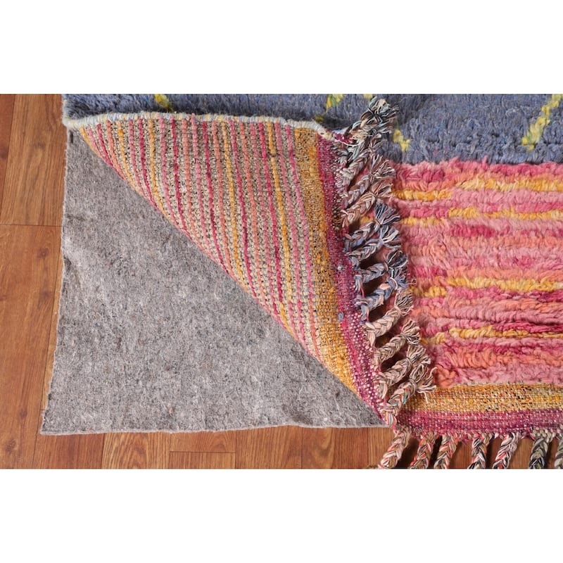 Trellis / Moroccan Style Area Rug Hand-Knotted Wool Carpet - 5'11" x 9'7"