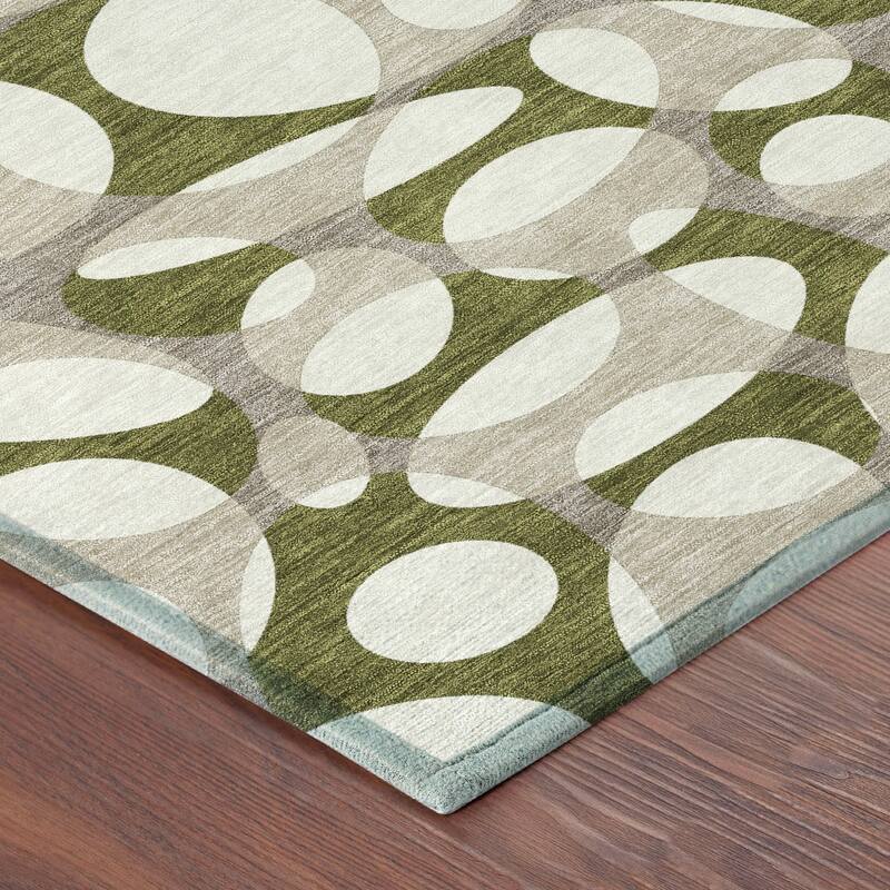 Machine Washable Indoor/ Outdoor Contemporary Saline Chantille Rug