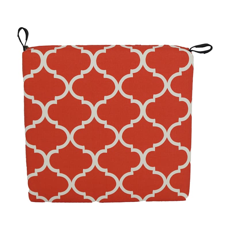 20-inch by 19-inch Patterned Outdoor Chair Cushions (Set of 4)
