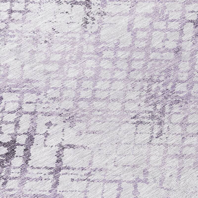 Machine Washable Indoor/ Outdoor Chantille Distressed Trellis Rug