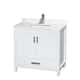 Option White, Chrome Trim, White Quartz Top