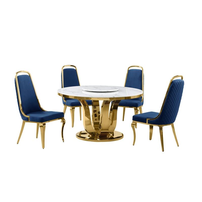 Best Quality Furniture D325-SC314-7 5 Piece Round Dining Set