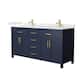 Option Dark Blue / Giotto Quartz Top / Brushed Gold