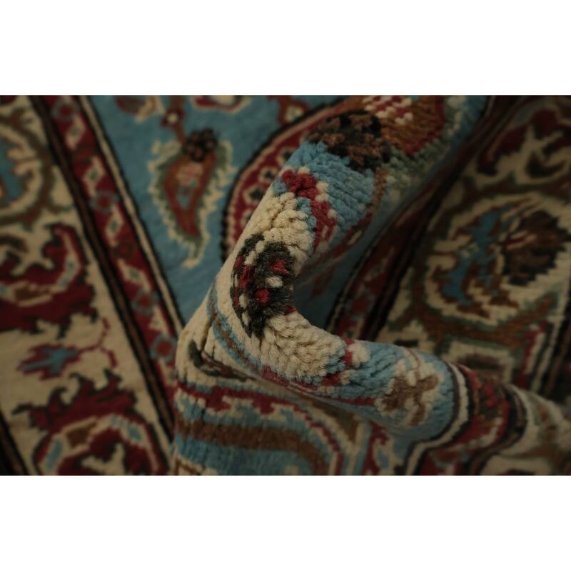 Hand Knotted Oriental 100% Wool Carpet Traditional All-Over Navy Blue & Blues Kazak Area Rug - 2' 10'' X 2' 0''