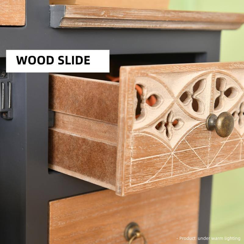 Farmhouse Handcrafted Wood Accent Chest Dresser