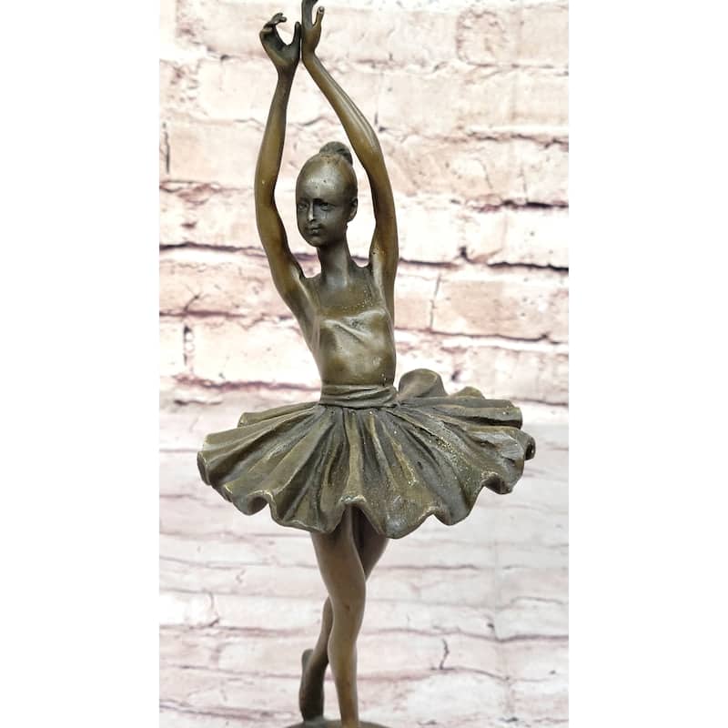 Hot Cast Bronze Prima Ballerina Dancer Girl Bronze Sculpture Figure By Milo