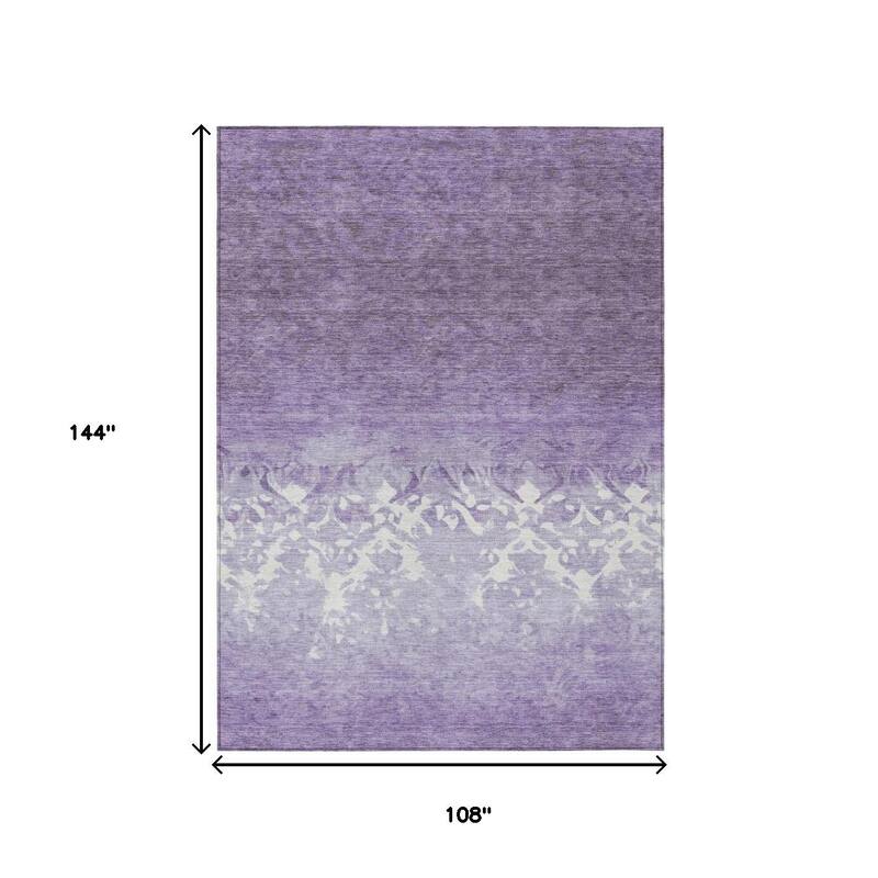 HomeRoots Damask Transitional Rectangle Outdoor Rug
